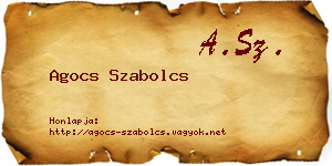 Agocs Szabolcs névjegykártya
